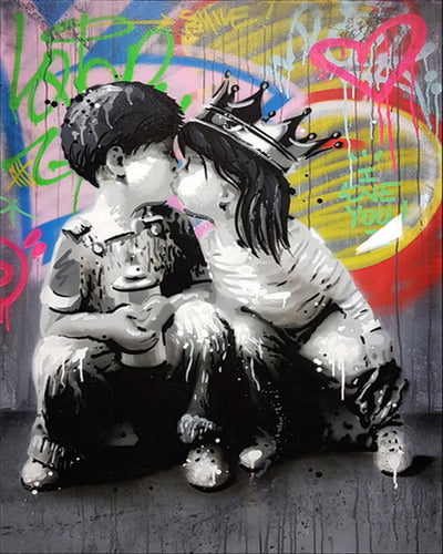 Cuadro Mural Graffiti Banksy Óleo Digital para Sala y Dormitorio - Image 26