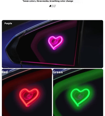 Luz Neón Triangular para Auto - Decoración Corazón LED - Image 10