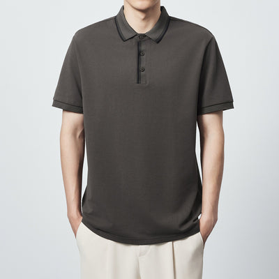 Polo Camiseta Algodón Peinado Mercerizado con Rayas en Contraste - Image 7