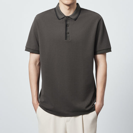 Polo Camiseta Algodón Peinado Mercerizado con Rayas en Contraste - Image 7