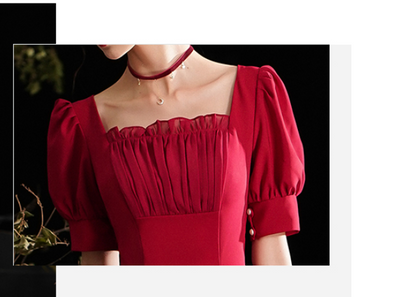 Vestido Largo Rojo de Novia para Verano - Image 14