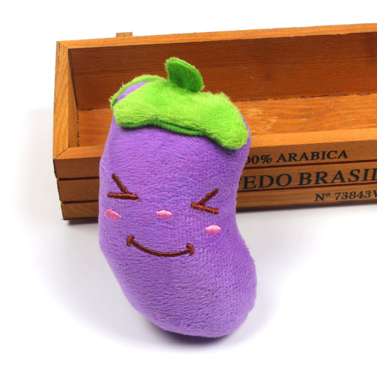 Juguete Peluche Simulado de Berenjena para Mascotas - Image 3