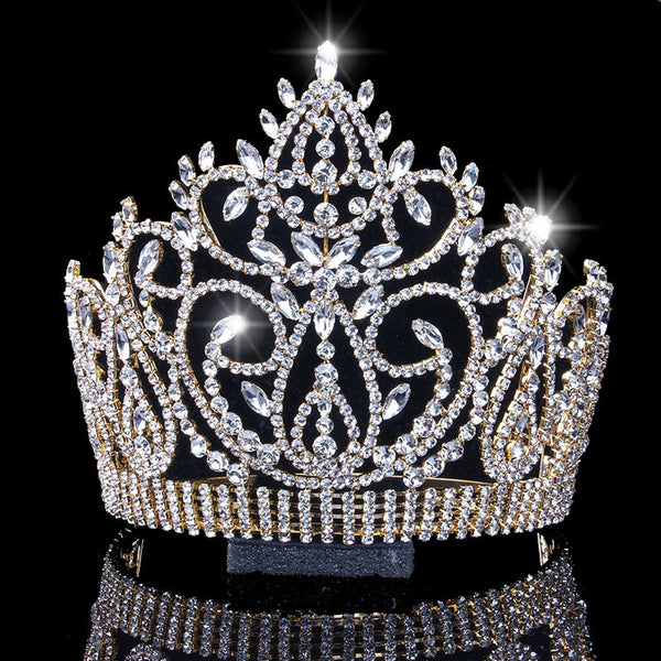 Corona Nupcial de Lujo con Cristales Brillantes - Diseño Europeo y Americano - Image 3