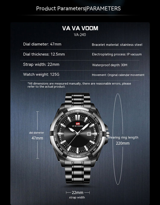 Reloj Deportivo de Acero Inoxidable con Esfera Luminosa - Image 13