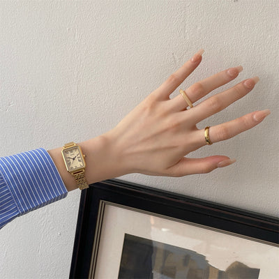 Reloj de Pulsera Mujer Acero Retro Esfera Pequeña Cuarzo Minimalista - Image 12