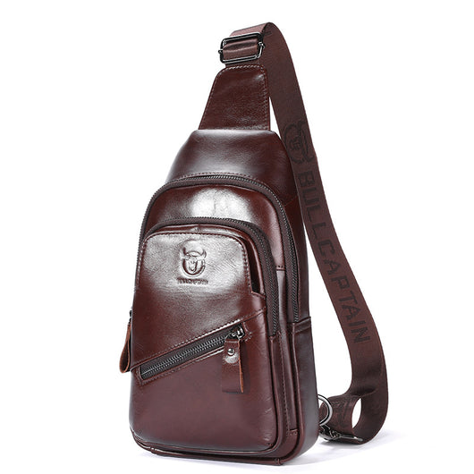 Bolsa Cruzada de Cuero Genuino Bull Captain - Gran Capacidad para Hombre - Image 2