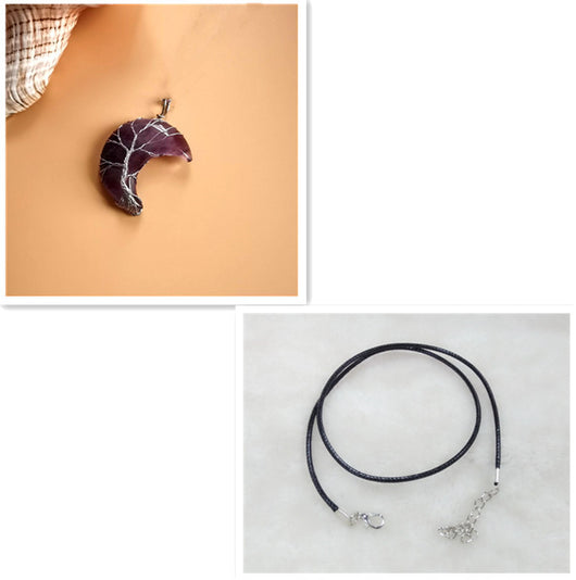 Collar Árbol de la Vida en Amatista Natural Hecho a Mano - Colgante de Fortuna - Image 22