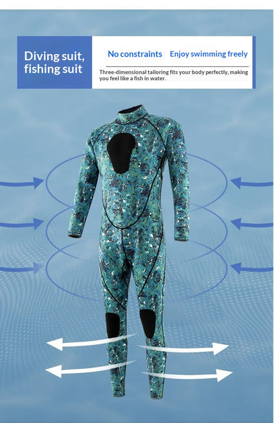 Traje de Baño Protector de Cuerpo Completo 3mm Hombre - Protección Solar y Medusas - Image 14