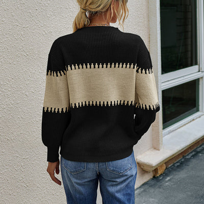 Blusa de Punto a Rayas con Mangas Farol - Estilo Moderno para Mujer - Image 7
