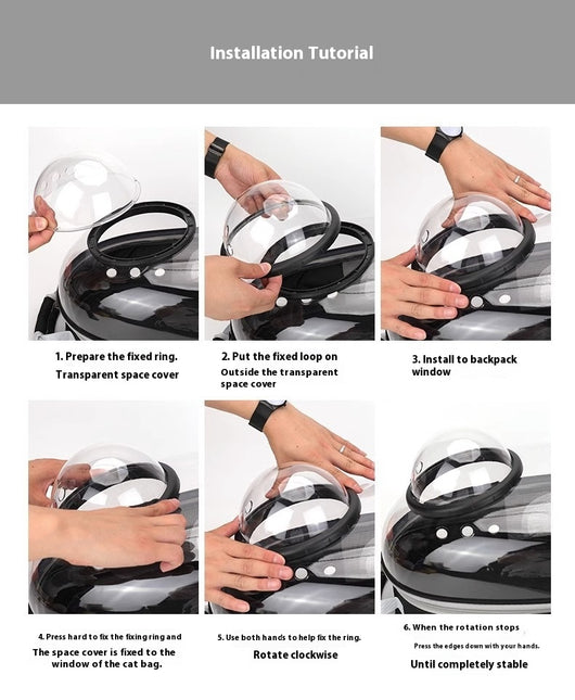 Mochila Transparente para Gatos con Cúpula Panorámica y Gran Capacidad - Image 11