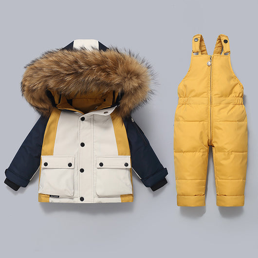 Conjunto Térmico Acolchado para Niños: Chaqueta y Pantalón Peto - Image 5