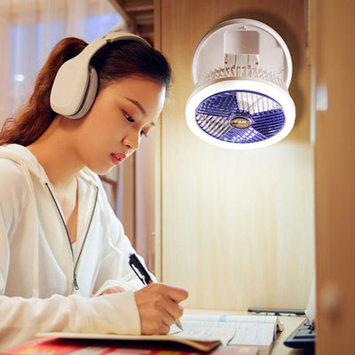 Ventilador de Techo Plegable con Carga USB, Luz LED y 4 Velocidades - Image 3