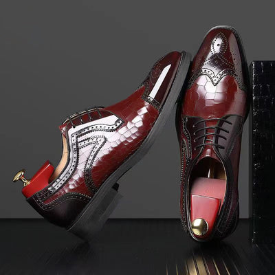 Zapatos Oxford Brogue de Cuero para Hombre - Punta Cuadrada Estilo Japonés - Image 17