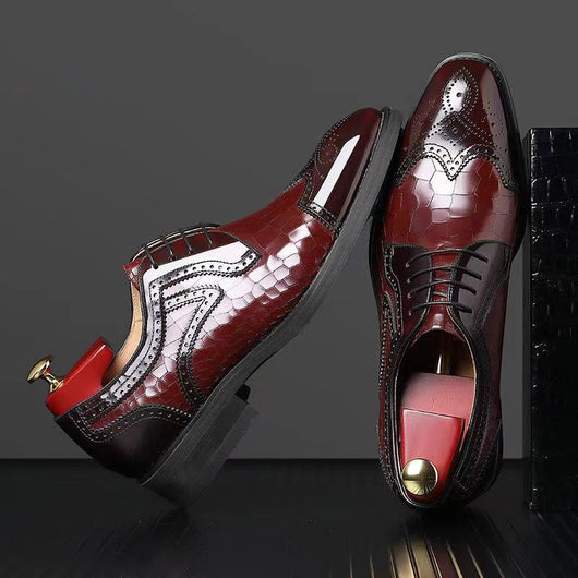 Zapatos Oxford Brogue de Cuero para Hombre - Punta Cuadrada Estilo Japonés - Image 17