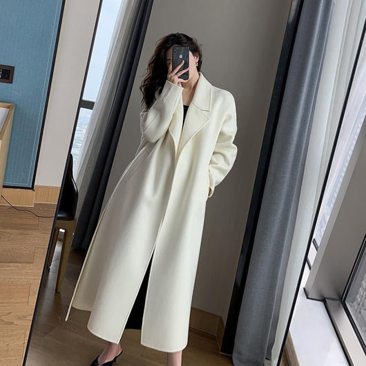 Abrigo de Lana Blanco para Mujer - Elegancia Premium Otoño Invierno - Image 8