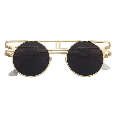 Gafas de Sol Steampunk Vintage Redondas para Hombre y Mujer - Image 7