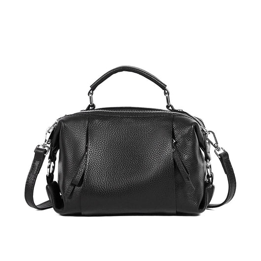 Bolso Mensajero de Cuero Genuino con Doble Compartimento para Mujer - Image 3