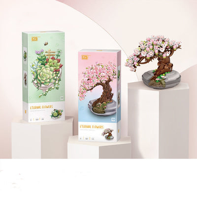 Bloques de Construcción Flor Suculenta en Maceta - Modelo Armable - Image 3