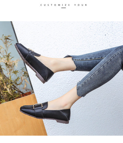 Zapatos de Cuero Británicos Clásicos con Punta Cuadrada y Suela Blanda - Image 10