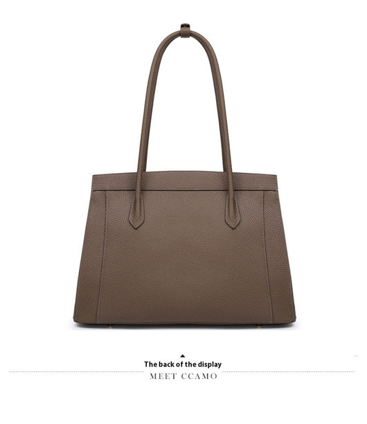 Bolso Tote de Gran Capacidad en Color Sólido para Mujer - Image 21