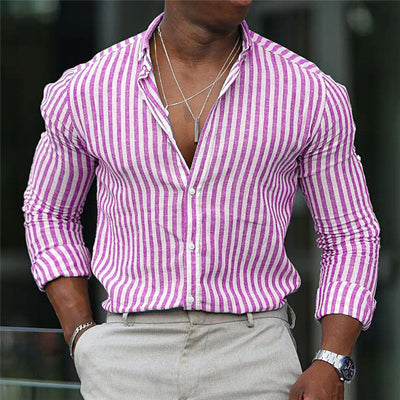 Camisa Cuadros Británica Elástica Suelta Manga Larga Solapa Estampada - Image 28