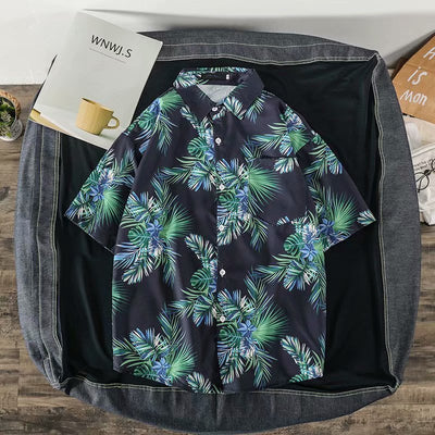 Camisa Suelta Estampada de Manga Corta para Hombre - Image 58