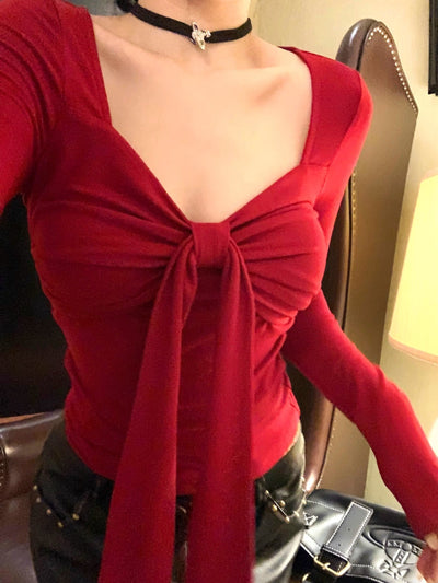 Blusa de Manga Larga con Moño para Otoño Invierno - Image 11