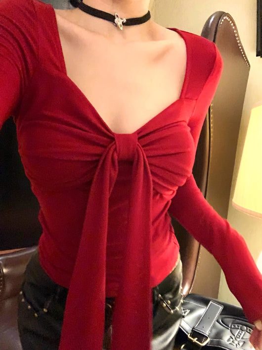 Blusa de Manga Larga con Moño para Otoño Invierno - Image 11