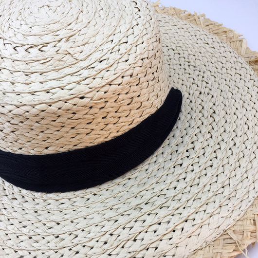 Sombrero de Paja para Mujer Protección Solar Playa - Image 9