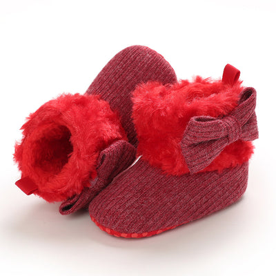 Botitas de Nieve para Bebés 0-1 Años con Diseño de Moño Tejido - Image 20