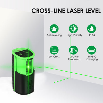 Nivel Láser Autonivelante de Línea Cruzada Verde - Image 9