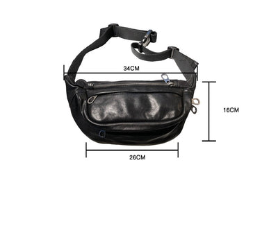 Bolsa Bandolera de Cuero Genuino Estilo Vintage para Hombre - Image 7