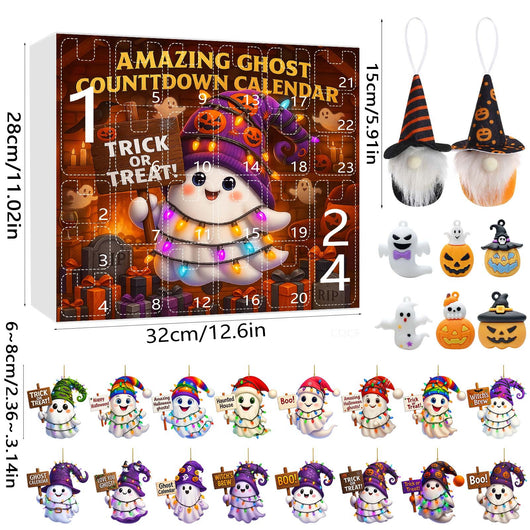 Adorno Navideño Muñeca Fantasma Calabaza en Caja Sorpresa - Image 9