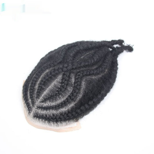 Peluca Trenzada Africana Tejida a Mano con Cabello Natural para Hombre - Image 7