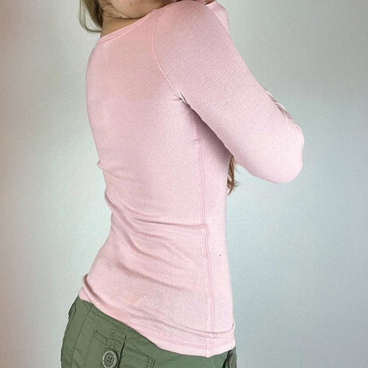 Camisa Base Clásica de Botones y Manga Larga para Mujer - Image 4