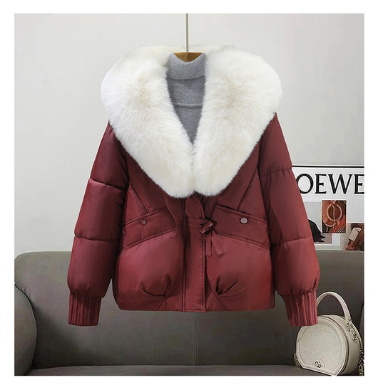 Abrigo de Lujo Coreano con Cuello de Pelaje - Cálido y Elegante - Image 8