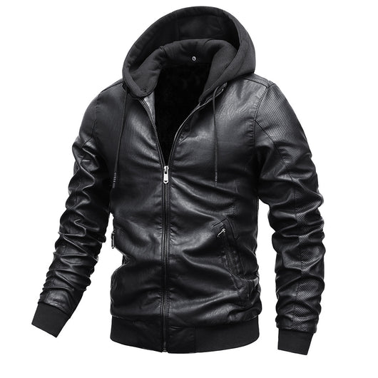 Chaqueta de Cuero PU con Cuello Elevado para Hombre - Abrigo Invernal Premium - Image 6