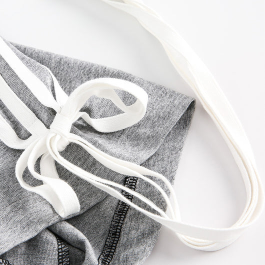 Camiseta de Hombre a Rayas con Cordones y Manga Corta - Image 5