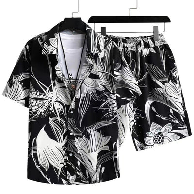 Conjunto Casual de Cardigan y Shorts con Estampado Digital - Image 6