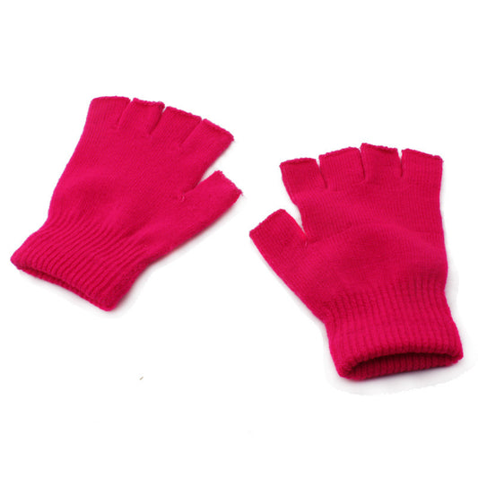 Guantes sin dedos tejidos coreanos para otoño e invierno