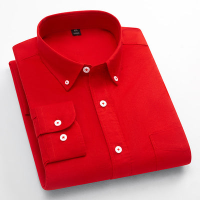 Camisa Oxford de Algodón Puro Transpirable para Hombre - Image 14