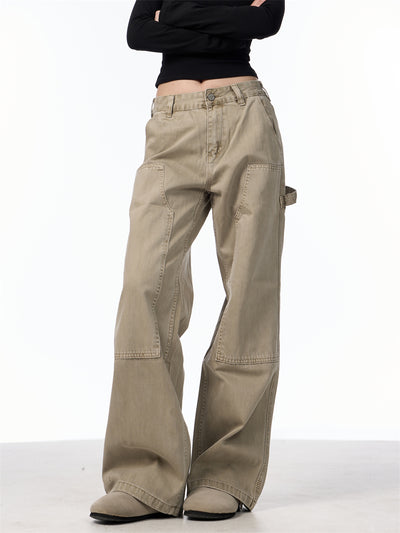 Jeans Rectos Sueltos Estilo Retro con Bolsillos para Mujer - Image 14