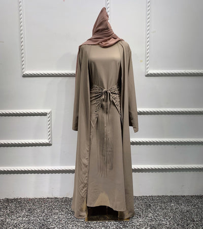 Traje Ejecutivo Tres Piezas Color Sólido Estilo Oriente Medio