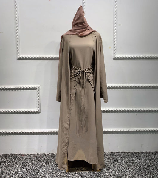 Traje Ejecutivo Tres Piezas Color Sólido Estilo Oriente Medio