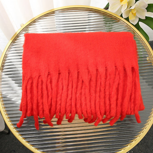 Bufanda Rectangular Suave y Cálida con Borlas - Image 13
