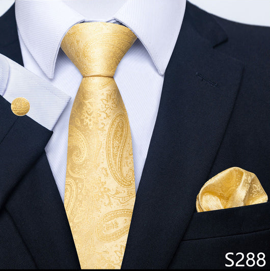 Conjunto Completo de Accesorios Ejecutivos: Corbata, Pañuelo y Gemelos Formales - Image 31