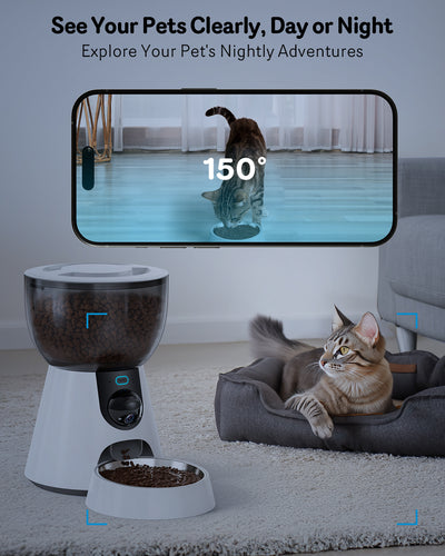 Comedero Automático para Gatos con Cámara 1080P, Visión Nocturna y WiFi 5G - Image 7