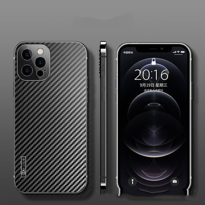 Funda para Celular de Acero Inoxidable con Patrón Fibra de Carbono - Ultradelgada y Resistente - Image 15