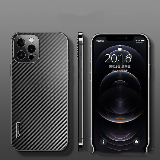 Funda para Celular de Acero Inoxidable con Patrón Fibra de Carbono - Ultradelgada y Resistente - Image 15