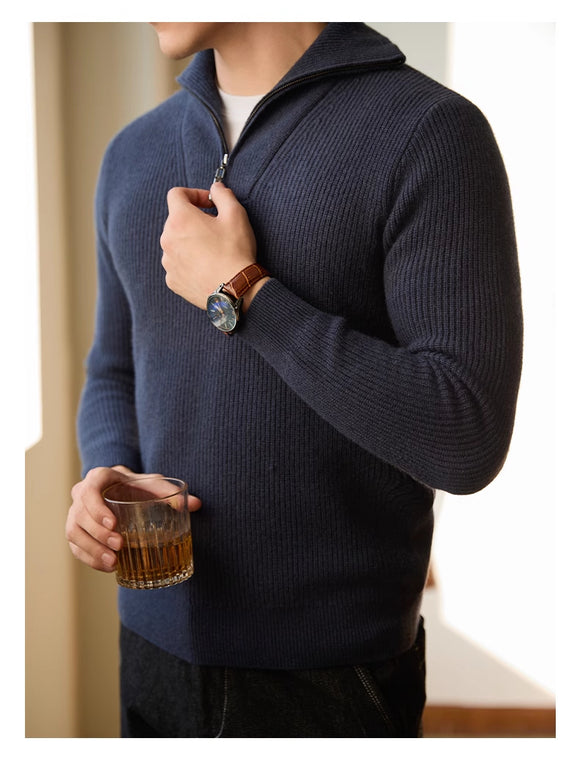 Suéter Texturizado Cálido para Hombre - Pullover de Descanso